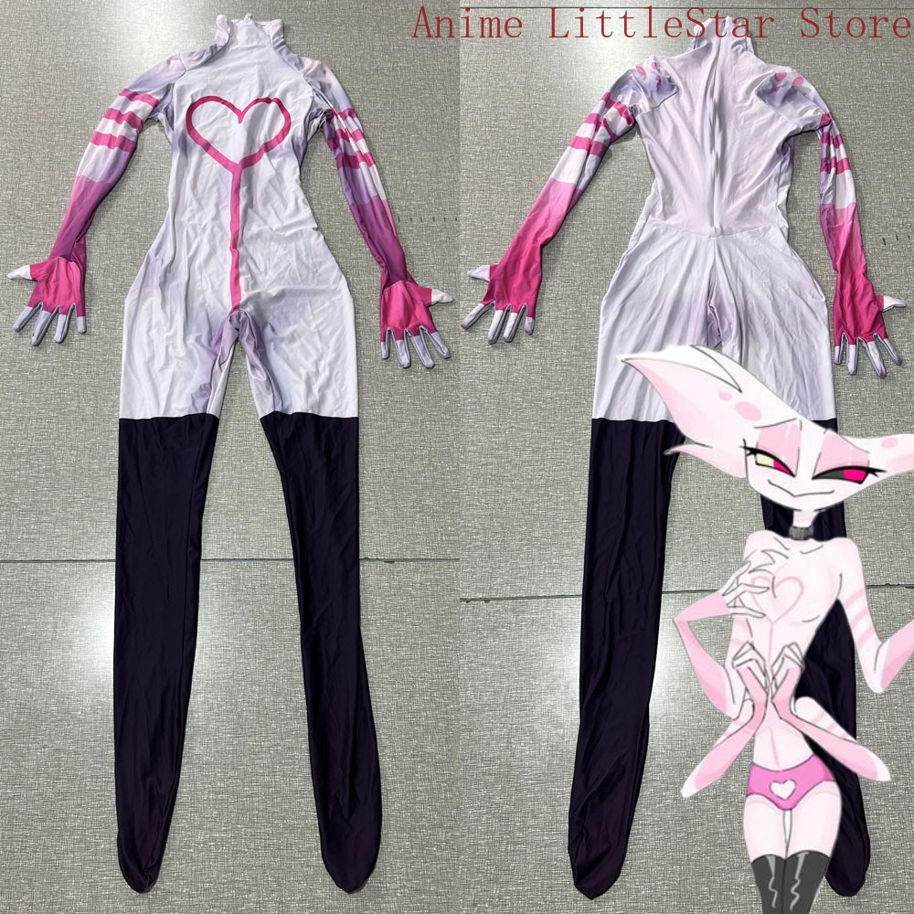 Anime Cosplay Jumpsuit - アニメ「エンジェルダスト」のコスプレ衣装、コミックコンでのパフォーマンス用衣装、ジャンプスーツ、ロールプレイ用、写真撮影用、ファン向け、クリスマスやハロウィーンのプレゼントに。