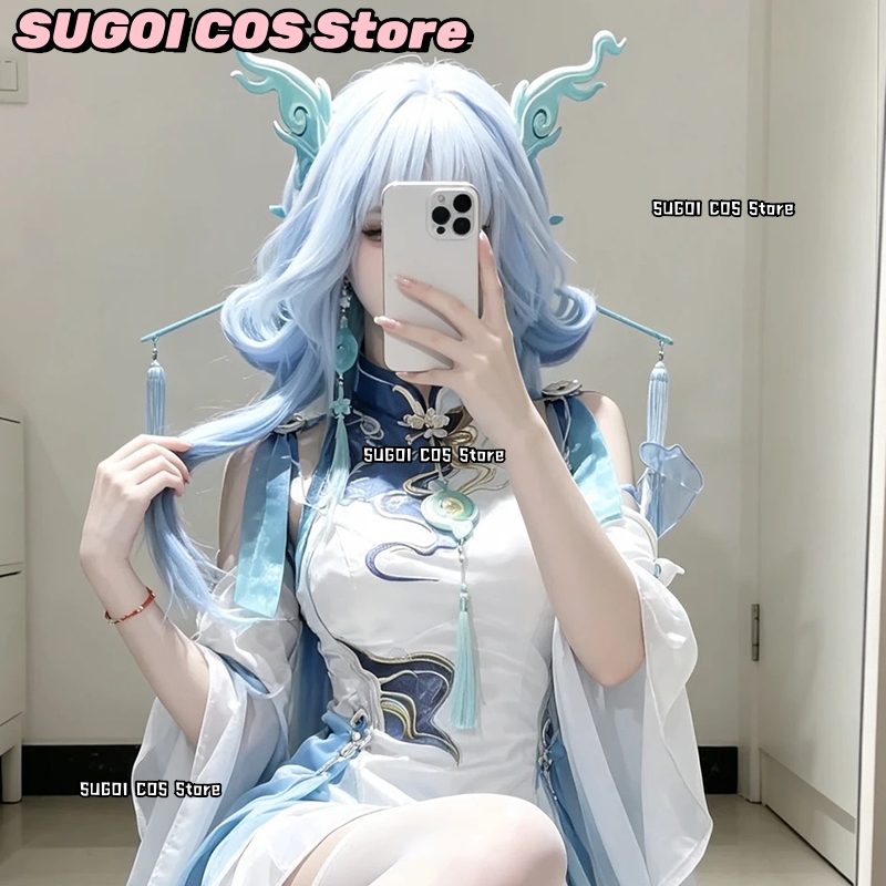 C921アニメゲーム「Wuthering Waves」のコス - Anime Cosplay Blue Hair のレビューと価格