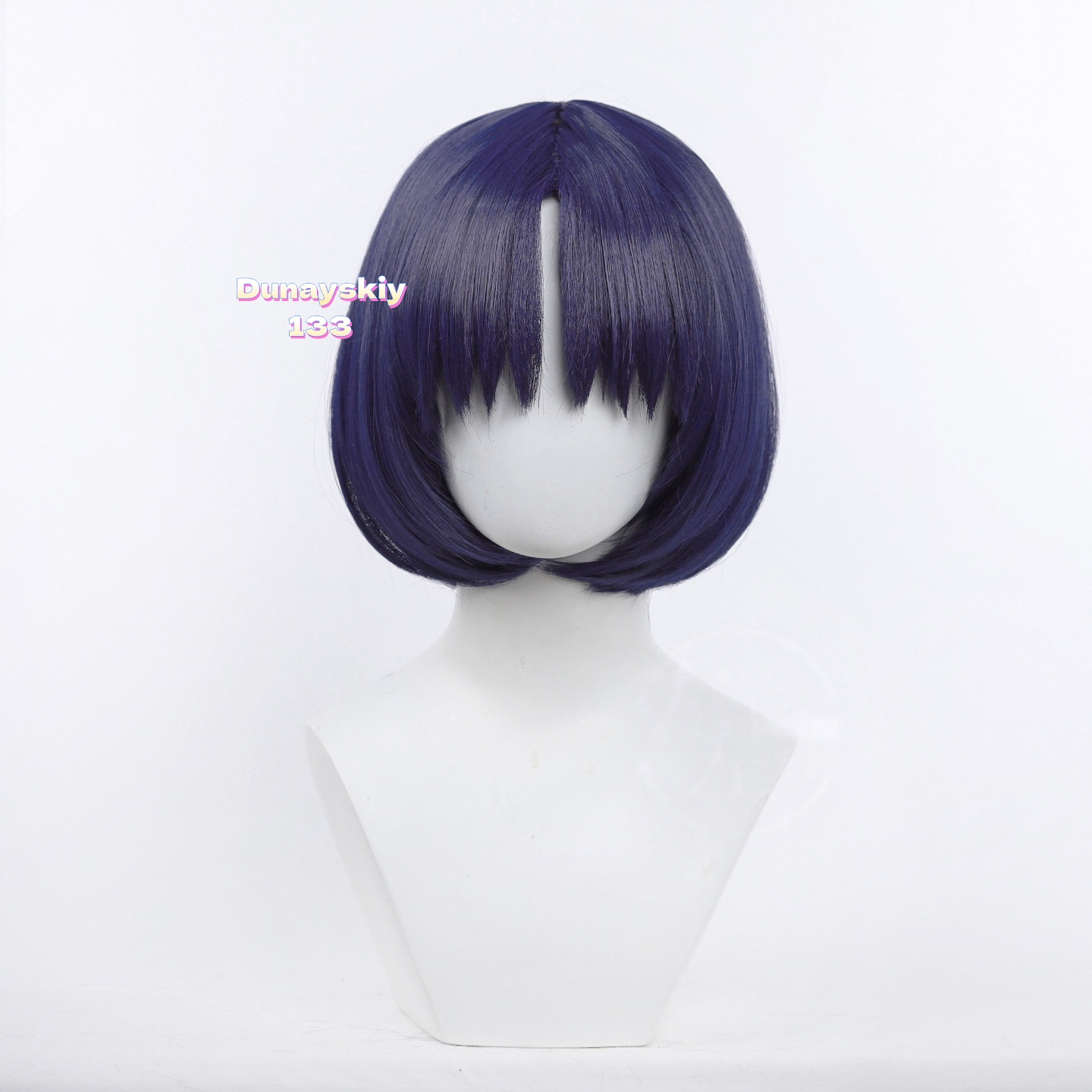 天童あかね、大門寺仙太郎のコスプレ用ウィッグ。短い紫色と青色 - Anime Cosplay Blue Hair のレビューと価格