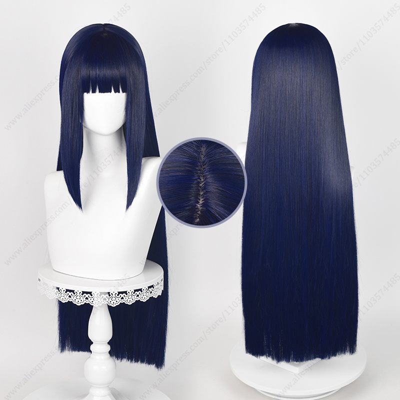 日向ひなた コスプレウィッグ ブルーブラック 女性用ヘア ア - Anime Cosplay Blue Hair のレビューと価格